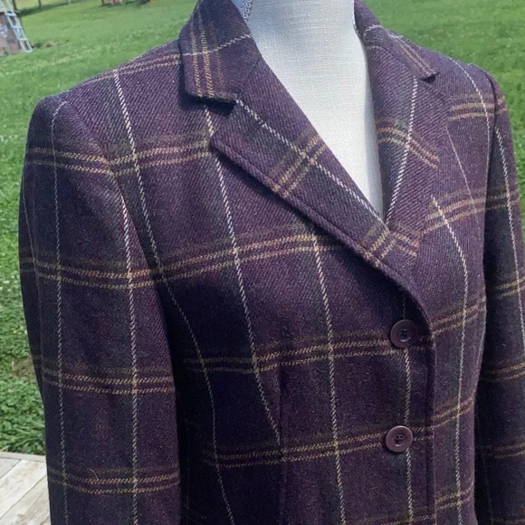 Talbots  Plaid Women's Blazer - Picture 7 of 11